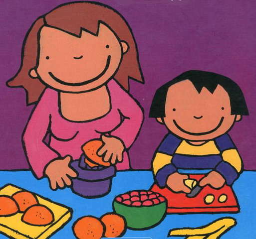 Anna eet graag fruit - door Kathleen Amant