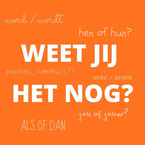 Opfriscursus Taal - Werkwoordspelling: de verleden tijd 04-10-2021 19:30
