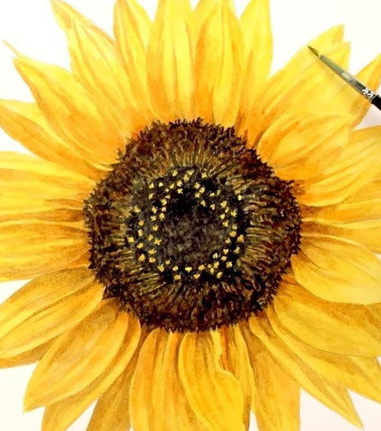 Workshop zonnebloem schilderen