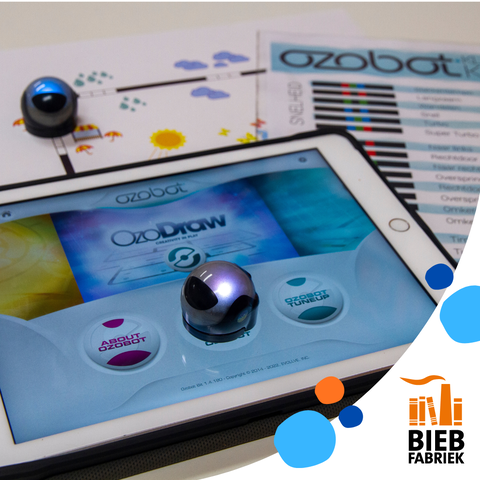BiebFabriek: Programmeren met mini robot Ozobot - Ontsnap aan de gemene hacker!