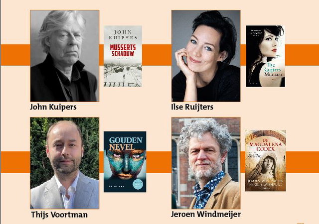 Avond van het Spannende Boek met 4 bekende thrillerschrijvers (Gouden Strop Thrillertour)