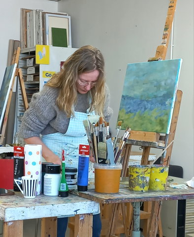 Kunst in de Bieb : deze maand cursisten van kunstenaar Sef Berkers