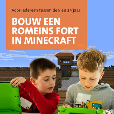 Zin in Zaterdag: Minecraftworkshop 'Bouw een Romeins fort (Castellum)' 9-14 jaar