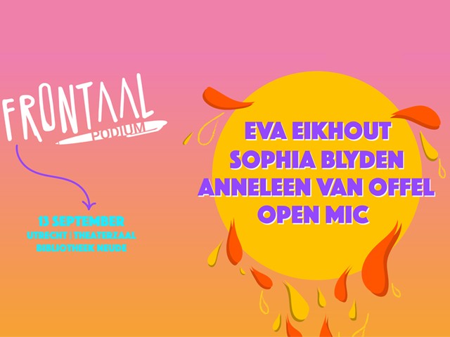 Frontaal in de bieb met Eva Eikhout, Sophia Blyden en Anneleen van Offel