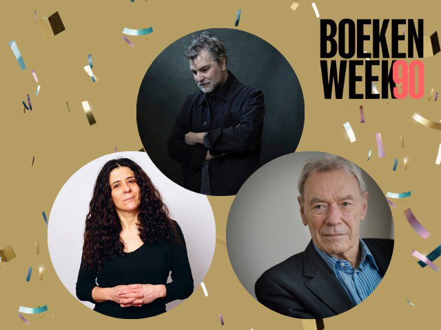 Groot Enschedees Boekenfestijn: Bert Natter, Tomas Lieske, Carolina Trujillo en Jeroen van Kan