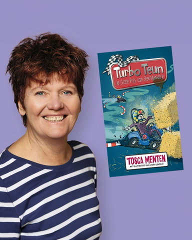 Tosca Menten leest voor uit Turbo Teun in de Bibliotheek