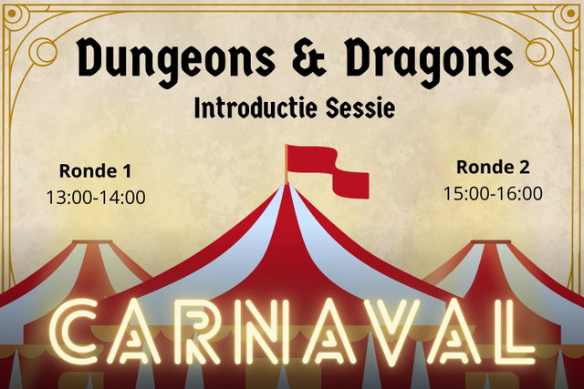 Dungeons and Dragons introductie-sessie 'Carnaval' (6-12 jr)