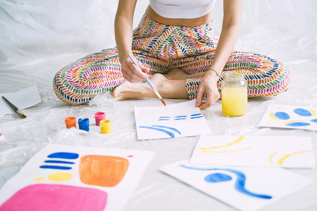 Workshop 'Maak een kunstwerkje met ecoline, aquarelverf en fineliner'