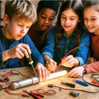Workshop van Little Engineers Academy: Maak je eigen leeslichtzwaard