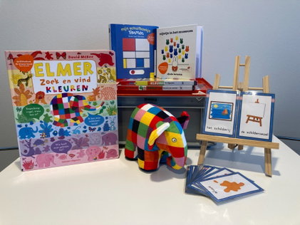 Vertelkoffer 'Elmer, zoek en vind kleuren'