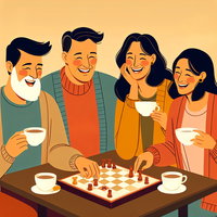 Spelletjesavond in de huiskamer van Beek & Donk