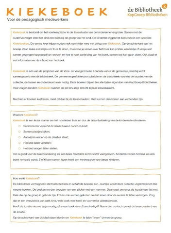 Informatie Kiekeboek voor PP'ers