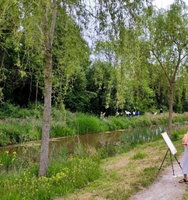kunstles groep 4 Buiten schilderen als Vincent