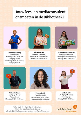 Ontmoet jouw lees- en mediaconsulent in de Bibliotheek