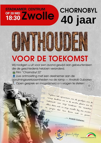 Lezing Onthouden Voor De Toekomst - 40 jaar Chernobyl
