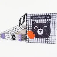 Samen lezen, samen plezier  Baby knisperboekje zwart-wit