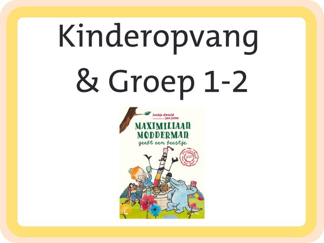 Vertellen of voorlezen met een Kamishibai; Maximiliaan Modderman geeft een feestje (3+)