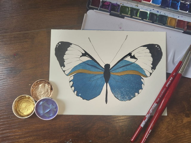 Metallic aquarel