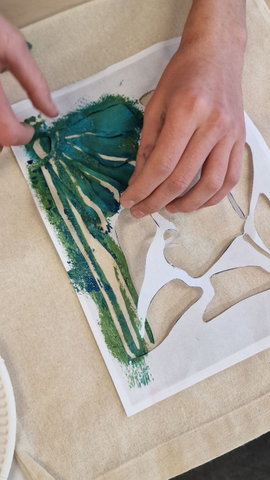 Workshop Tamponeren voor Paarse Vrijdag