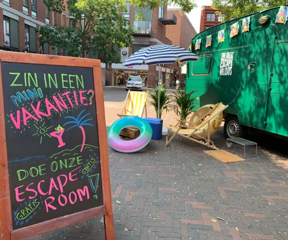 Escape caravan tijdens de Dag van Lezen en Schrijven