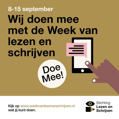 Week van Lezen en Schrijven 2026 08-09-2026 10:30