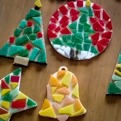 Mozaïek je eigen kerstcreatie | Workshop