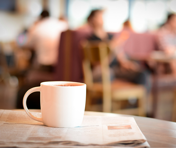 Krant - Koffie, Week van lezen en schrijven Waddinxveen