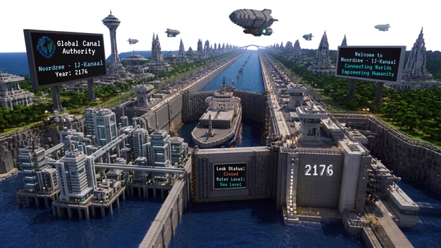 150 jaar IJmuiden - grote Minecraft challenge - bouw het IJ-kanaal van de toekomst!