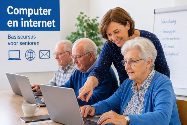 Dijk en Waardse Senioren in Beweging: Cursus digitaal meedoen (1 cursus = 5 bijeenkomsten)