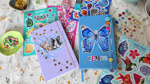 Schetsboek versieren met Lieve Merlijn en Femke Studio
