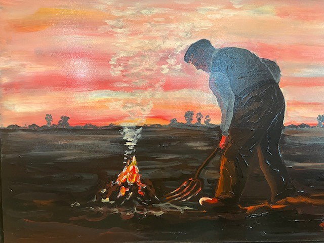 Expositie Ton Trompert met rondleiding in bibliotheek Sleen