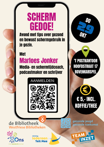 Schermgedoe: Avond met tips over gezond en bewust schermgebruik.