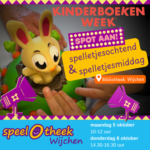Kinderboekenweek Spelletjesochtend/middag speelOtheek Wijchen 08-10-2026 14:30