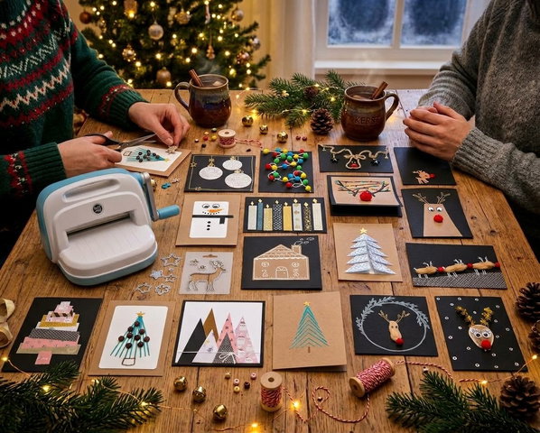 Kerstkaarten maken - samen creatief in winterse sfeer!