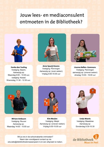 Ontmoet jouw lees- en mediaconsulent in de Bibliotheek