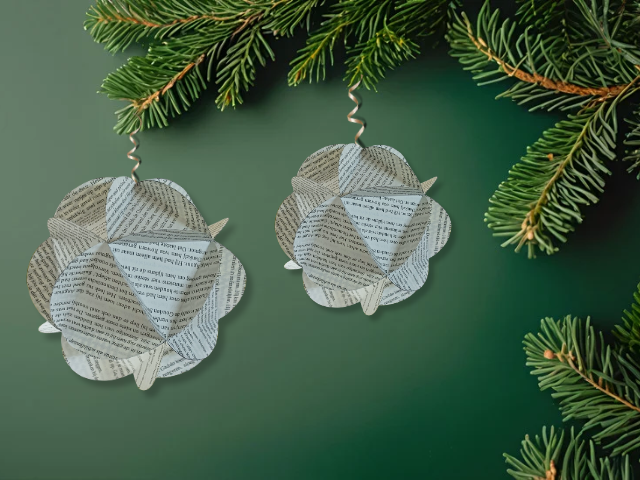 Van boek naar kerstbal: origami magie!