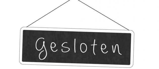 Hemelvaartsdag gesloten