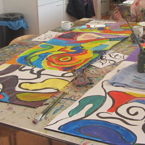 Kunstworkshop: experimenteren met lijnen en vormen