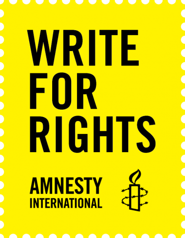 Schrijfmarathon   “Write for Rights”  van Amnesty International 10-12-2019 10:00