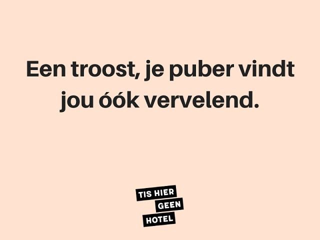 Lezing: Tis Hier Geen Hotel