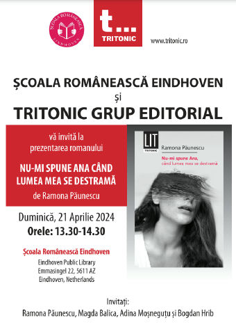 Romanian book launch: Nu îmi spune Ana când lumea mea se destramă