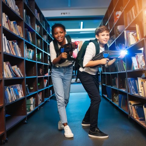 Lasergamen in de Bibliotheek