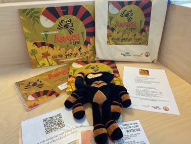 VOORLEESTAS SPIN ANANSI EN DE GULZIGE TIJGER