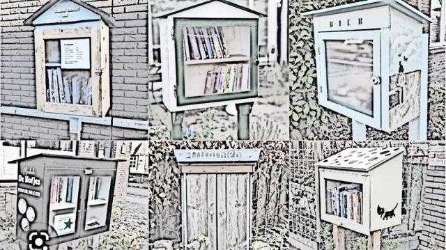 Expositie minibiebs in de Bibliotheek Woerden