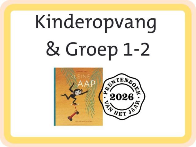 Voorlezen met het prentenboek van het jaar 2026 - Kleine aap