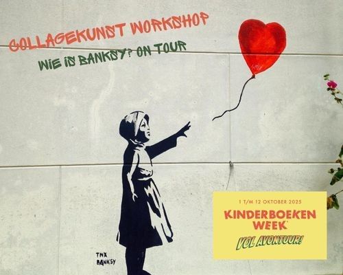 Collagekunstwerk - Wie is Banksky? on tour