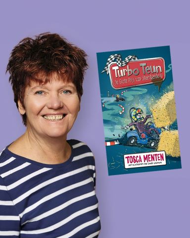 Tosca Menten leest voor uit Turbo Teun in de Bibliotheek