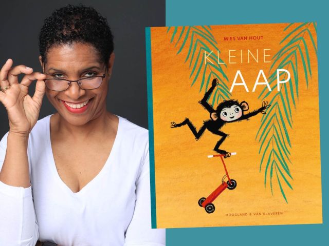 Kleine Aap (met Jeritza) tussen de boeken (2+)