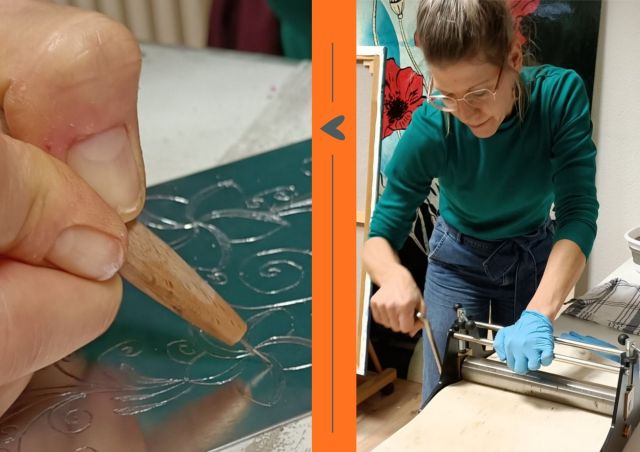 Workshop etsen in bibliotheek Wezep