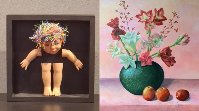 Expositie Judith Majoor en Hans Essink: Kleurrijke schilderijen en vrolijke objecten in de bieb